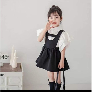 Sét yếm kaki cho bé gái