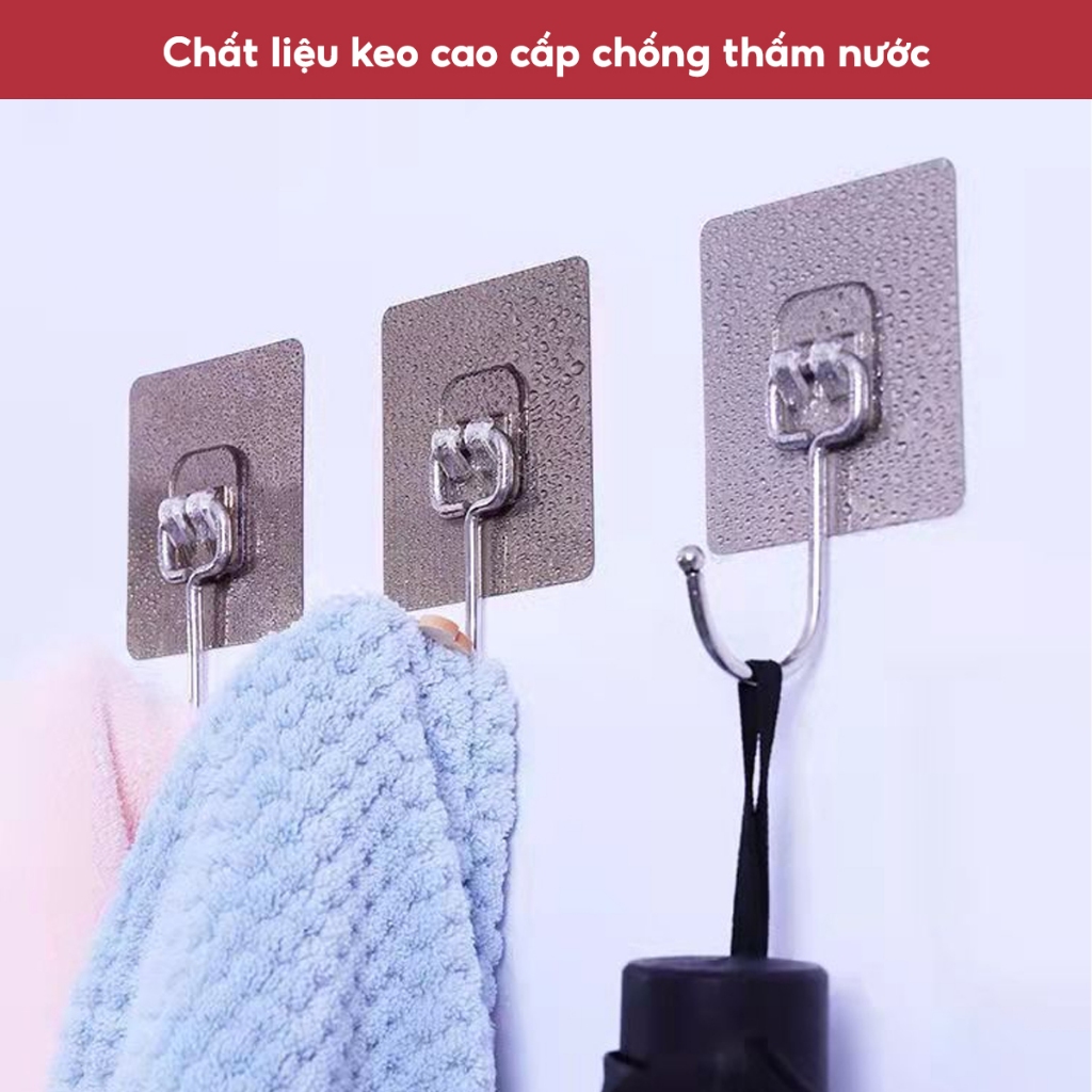Móc dán tường siêu dính chịu lực inox 304, Móc dính tường treo đồ quần áo đồ dùng đa năng tiện ích | BigBuy360 - bigbuy360.vn