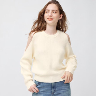  Áo len dệt kim tay dài cut-out khoét vai - GU thời trang Nhật bản sành điệu 