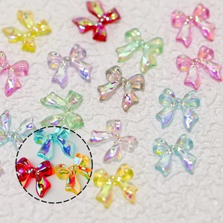 Sét charm nơ thạch mix màu gắn móng