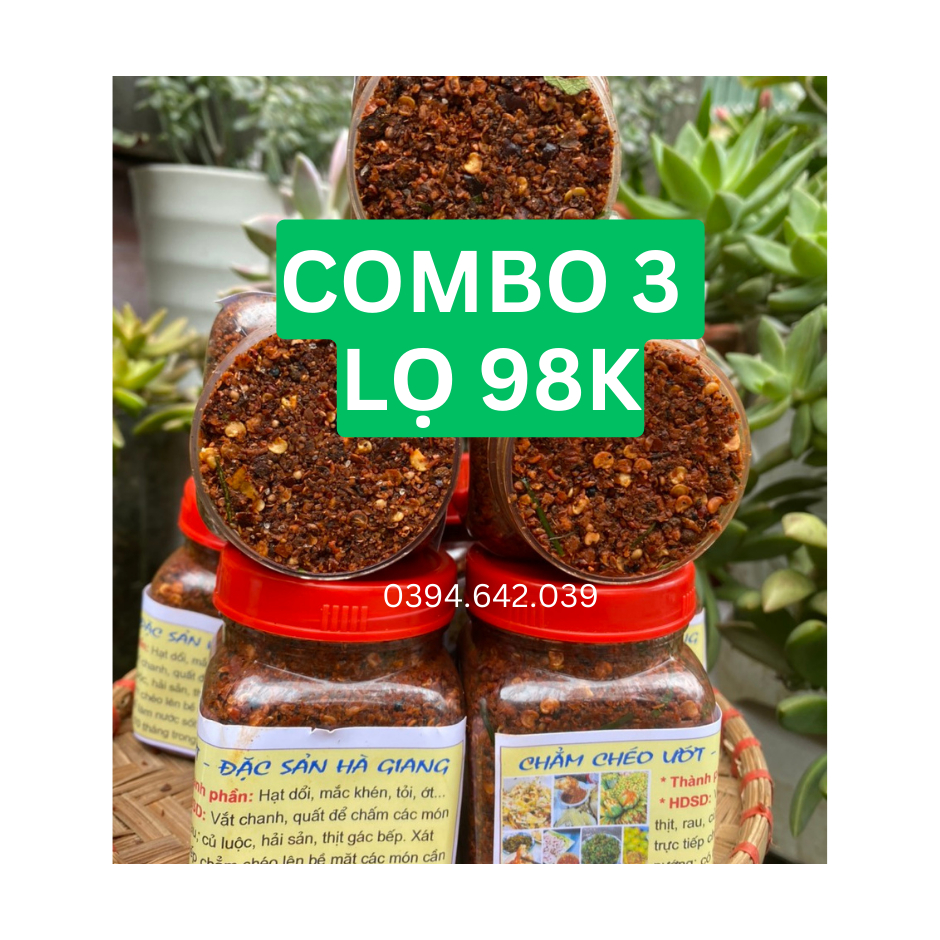 3 LỌ CHẨM CHÉO ƯỚT 98K