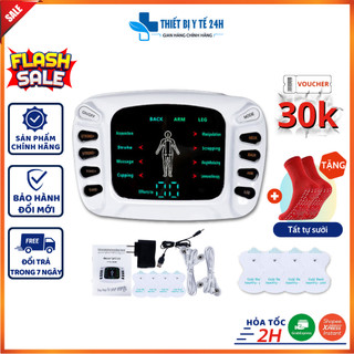 Máy massage xung điện 8 miếng dán YTK-309B , máy mát xa 8 chế độ massage 15 cường độ xung điện