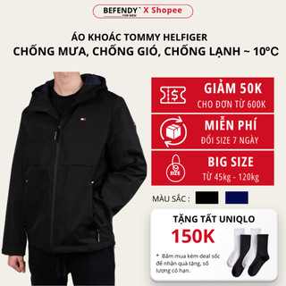 Áo Khoác Nam Mùa Đông Tommy Helfiger, Tránh Gió, Chống Mưa, Chống nước, Lót Bông Siêu Ấm Hàng Cao Cấp Có BIG SIZE