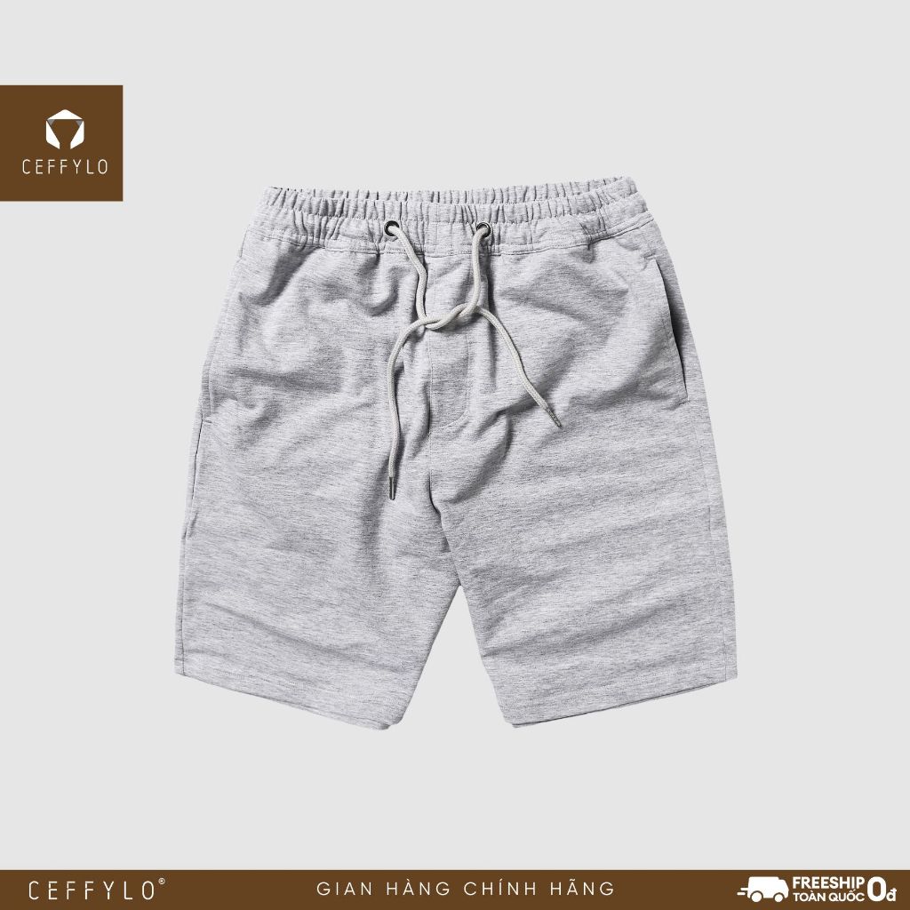 [Mã BMLT35] Quần Shorts Nỉ trơn Xám Nhạt, Chất Liệu Nỉ Chân Cua, Thoáng Khí, Form Slimfit - CEFFYLO