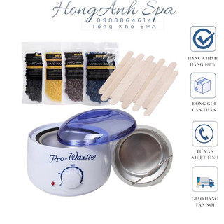 Bộ Nồi nấu Sáp wax Lông và 4 Gói Sáp blue zoo 100g