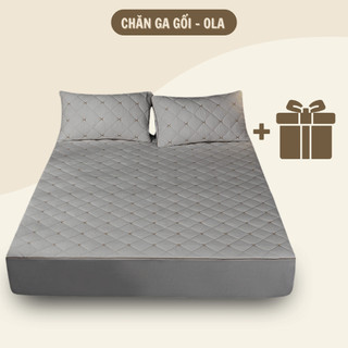 Bộ ga giường phi lụa drap giường trần bông 1m6x2m 1m8x2m 2m2x2m set 3 món mẫu mới