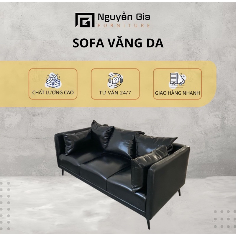 Sofa băng da 1.8m bọc da chất lượng cao
