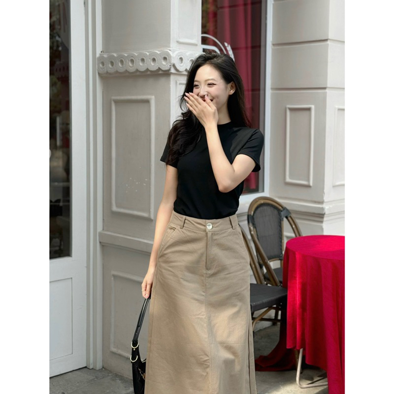 Áo Thun - 27521 - Cổ Cao - Trơn