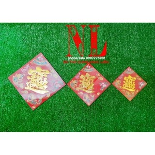 Giấy dán dưa hấu bưởi dừa ngày tết có keo