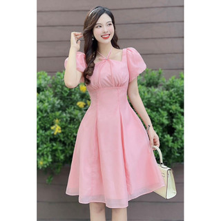 [TTS57]Váy voan tơ hồng phấn cực xinh❤️