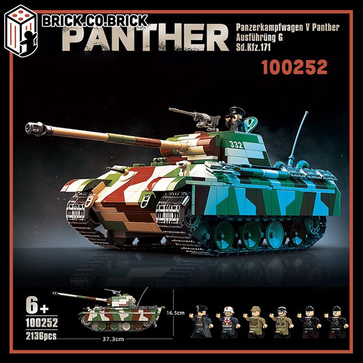 Mô hình  Xe Tank Panther thế chiến 2 Mô hình Nhân vật Xe Tăng quân sự Army Hạng Nặng 100252
