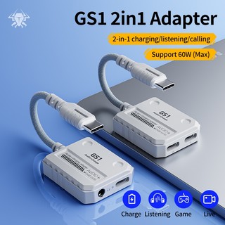 Cáp chia cổng sạc và tai nghe Plextone GS1 Mark III,type C 3 trong 1 cho tablet táo Pro và ĐT