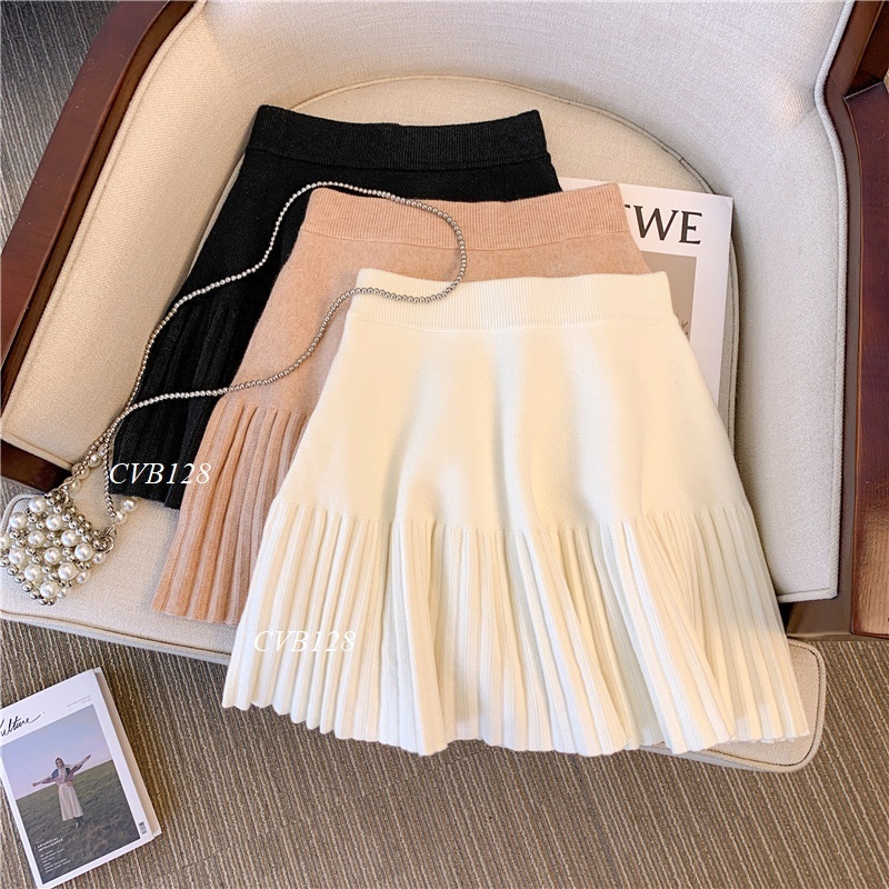 Chân Váy Len Bầu Ngắn CVB128