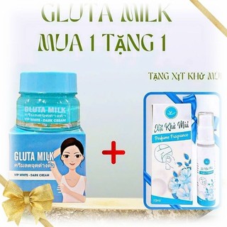 Combo kem thâm hôi nách gluta milk , khử thâm , trắng da nách