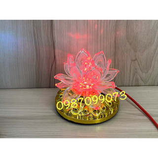 Đèn hoa sen nhiều màu sắc, đèn hoa sen đổi màu cao 11cm