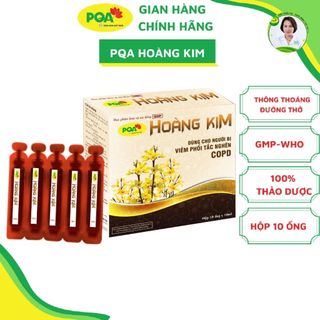 Hoàng Kim PQA Thảo Dược Tự Nhiên Giúp Bổ Phế, Giảm Ho, Long Đờm Và Viêm Phổi Tắc Nghẽn Mãn Tính