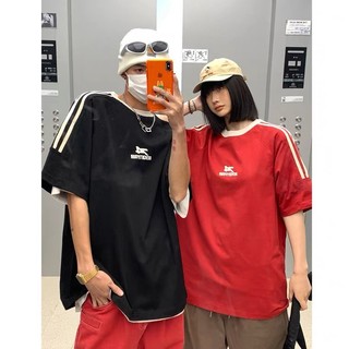 Áo Thun Nam Cotton Cổ Tròn Sọc Vai 74 Basic KENMINE CLUB