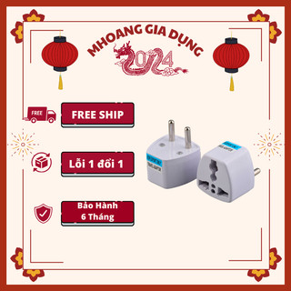 Ổ cắm chuyển đổi đầu 3 chân sang 2 chân - ổ cắm điện chân dẹt, chân vuông, chân tròn, chân chéo - nguồn 220V