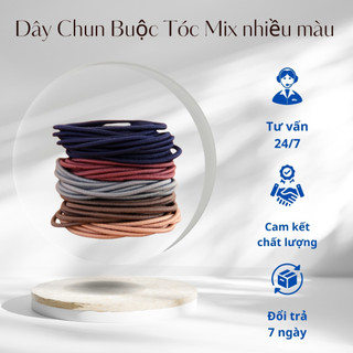 Dây buộc tóc mix nhiều màu set 100 chiếc