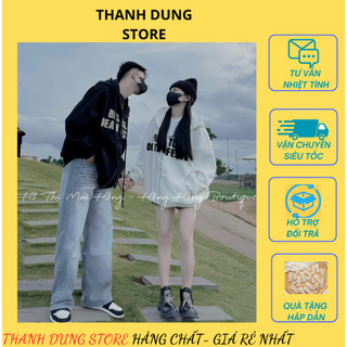 𝐀́𝐎 𝐊𝐇𝐎𝐀́𝐂 𝐍𝐈̉ 𝐁𝐑𝐈𝐒 unisex, nỉ ngoại dày mềm đẹp, phom 80kg đổ lại, full trắng/đen