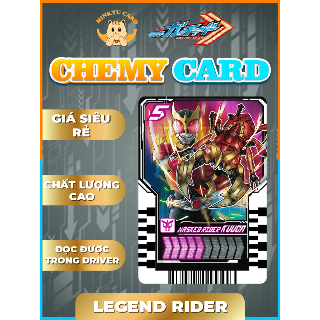 [CARD IN] Thẻ bài Kamen Rider Gotchard [Gotchard Chemy card] bộ Legend Rider