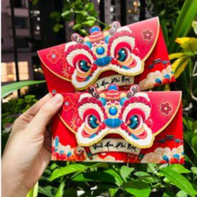 Bao lì xì kỳ lân bì thư dày đẹp