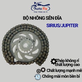 Nhông Sên Dĩa Sirius - Nhông Sên Dĩa Jupiter thép c45, cứng, không rỉ, chống mài mòn 14t-36t-106L chở hàng nặng