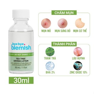 Lotion Chấm Mụn Tràm Trà Bye Bye Blemish Tea Tree Drying Lotion 30ml