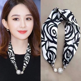 (nhiều mẫu-sẵn) Khăn Quàng Cổ Khóa Nam Châm Cao Cấp Thời Trang