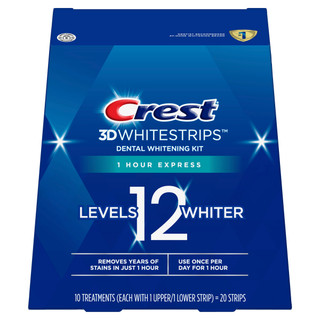 [Fullbox 10 gói] Miếng dán trắng răng Crest 3D White Whitestrips 1 Hour Express New