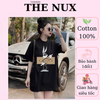Áo thun unisex oversize, áo cổ tròn Tee Nightlife Maniacs Cotton 100% THE NUX