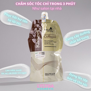 Hấp ủ tóc collagen 500ml phục hồi tóc siêu mượt( có sẵn)