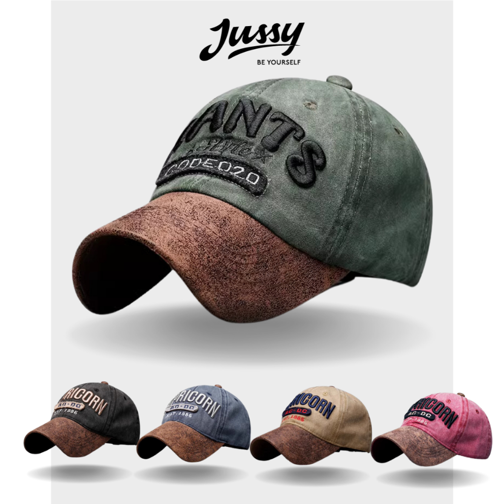Mũ Lưỡi Trai Jean Wash GIANTS Jussy Official Nón Kết Nam Nữ Chất Vải Jean Denim Form Mềm 1 Lớp Có Khóa Chỉnh Size