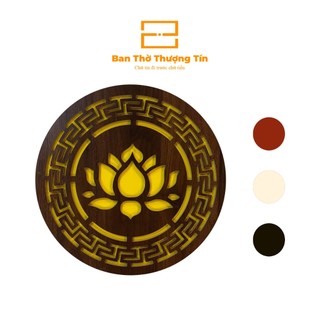  Đèn Bàn Thờ Gỗ MDF Hoa Sen Toả Ánh Hào Quang Sử Dụng Đèn Siêu Tiết Kiệm Điện - Nguồn đện 12v an toàn tuyệt đối 