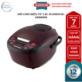 Nồi cơm điện tử 1.8l sunhouse shd8909 - bảo hành chính hãng 12 tháng