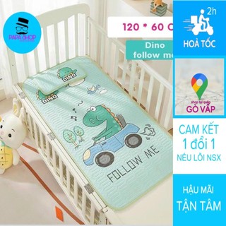 Bộ Chiếu lụa điều hòa kèm gối cao su non lót lưới mềm cho bé