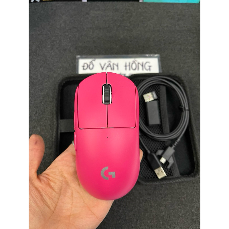 Chuột không dây Gaming Logitech G Pro X Superlight màu đỏ, hồng
