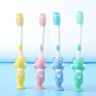 Set 4 bàn chải đánh răng trẻ em xuất nhật cho bé hình thú thỏ gấu