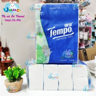 Tempo - lốc 4 gói khăn giấy tempo hương gỗ linh san 4 lớp khăn giấy rút tempo