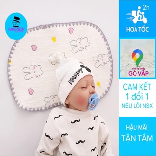 Gối xô sơ sinh 10 lớp mềm mại, thoáng khí cho bé sơ sinh 24 x 40 CM