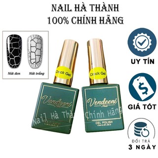 Sơn gel nứt đen trắng Vendeeni nail, sơn móng tự nứt cao cấp