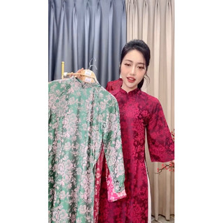 ÁO DÀI CÁCH TÂN GẤM HOA