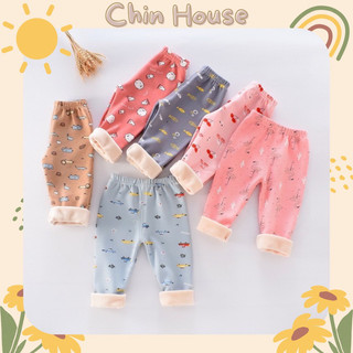 Combo 10 quần dài nỉ lót bông cho bé trai/bé gái từ 5-20kg