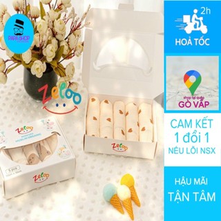 Khăn sữa  Muslin Organic của nhà zeloo - 30 x 30 CM siêu mềm mại , hút thấm ( hộp 5 cái )