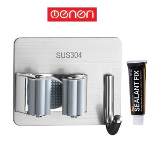 Móc Dán Tường Treo Cây Lau Nhà INOX304, Treo Chổi Nhà Tắm Dán Tường Keo 3M - OENON