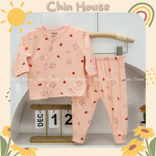 BỘ QUẦN ÁO DÀI TAY VẠT LỆCH CHO BÉ SƠ SINH , BỘ DÀI TAY THUN LẠNH AVALER VẠT LỆCH MỀM MỊN CHO BÉ SƠ SINH