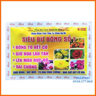 Phân Bón Siêu Bông To Hết Cỡ, Siêu Bự Bông chuyên dùng cho hoa kiểng, vạn thọ, hồng...