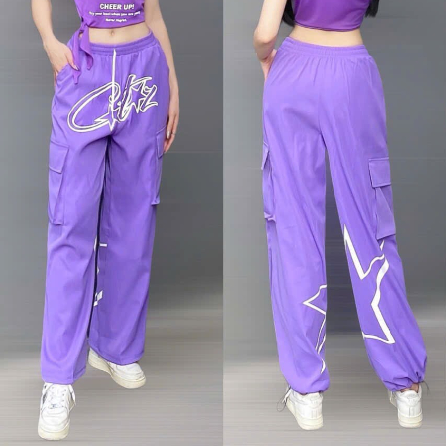 Quần jogger thể thao nữ túi hộp dáng thụng chất Kaki, quần tập nhảy zumba, dance, aerobic, gym, đi tập đi chơi đều xinh
