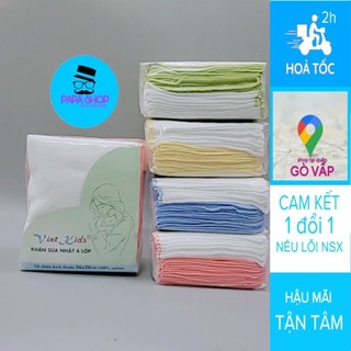 ( Khăn tre ) khăn sữa 4 lớp cho bé _ VIETKIDS loại 20x25 cm và 26x28 cm
