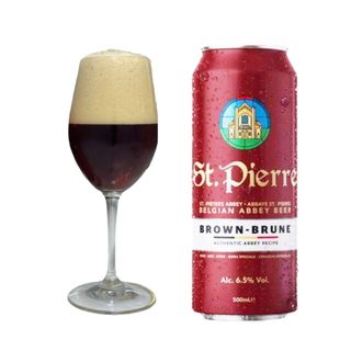 Bia st. pierre brune 6.5% - nhập khẩu bỉ - 1 lon 500ml